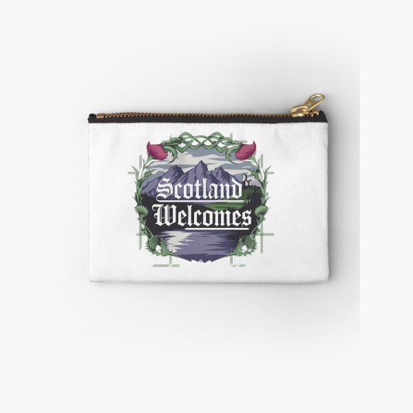 Item preview, Scotland Welcomes Flag Map Edinburgh, Glasgow,  designed and sold by AnimalsDH305.