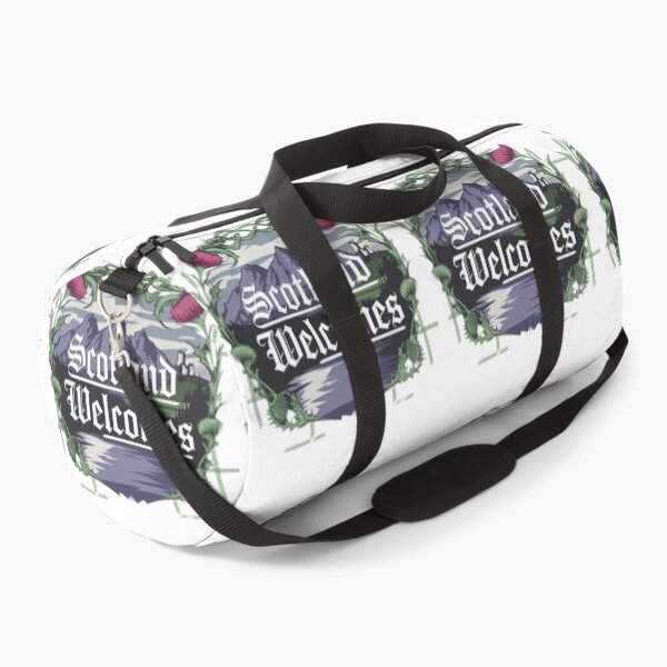 Item preview, Scotland Welcomes Flag Map Edinburgh, Glasgow,  designed and sold by AnimalsDH305.