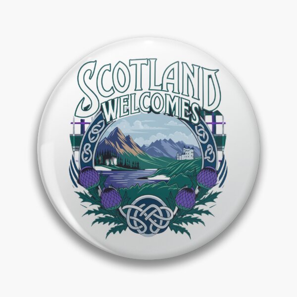 Item preview, Scotland Welcomes Flag Map Edinburgh, Glasgow,  designed and sold by AnimalsDH305.