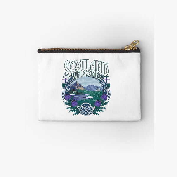 Item preview, Scotland Welcomes Flag Map Edinburgh, Glasgow,  designed and sold by AnimalsDH305.