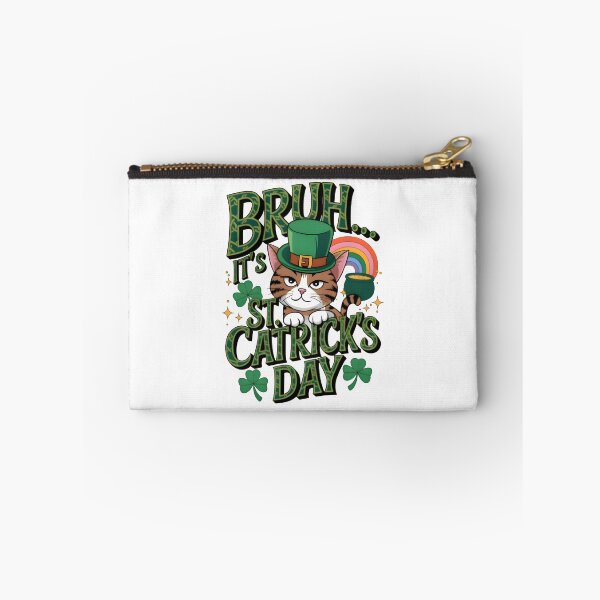 Item preview, Bruh It's St. Catrick's Day T-Shirt – Funny Cat Lover's St. Patrick's Day Tee designed and sold by T3goods.