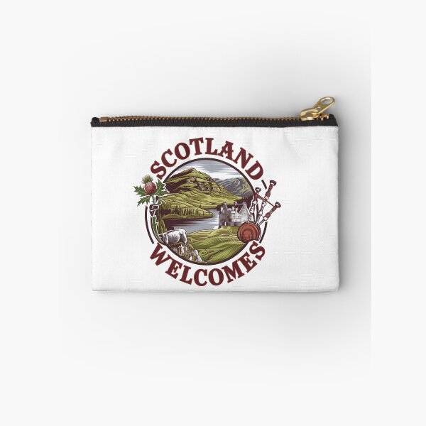 Item preview,  Scotland Welcomes Flag Map Edinburgh, Glasgow,  designed and sold by AnimalsDH305.