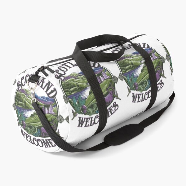 Item preview, Scotland Welcomes Flag Map Edinburgh, Glasgow, designed and sold by AnimalsDH305.