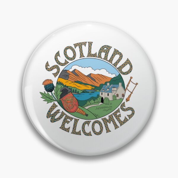 Item preview, Scotland Welcomes Flag Map Edinburgh, Glasgow,  designed and sold by AnimalsDH305.