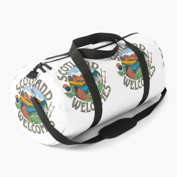 Item preview, Scotland Welcomes Flag Map Edinburgh, Glasgow, designed and sold by AnimalsDH305.
