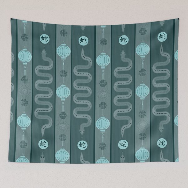 Item preview, SNAKE SERENADE - STEEL GREY designed and sold by Carina Parry Studios.