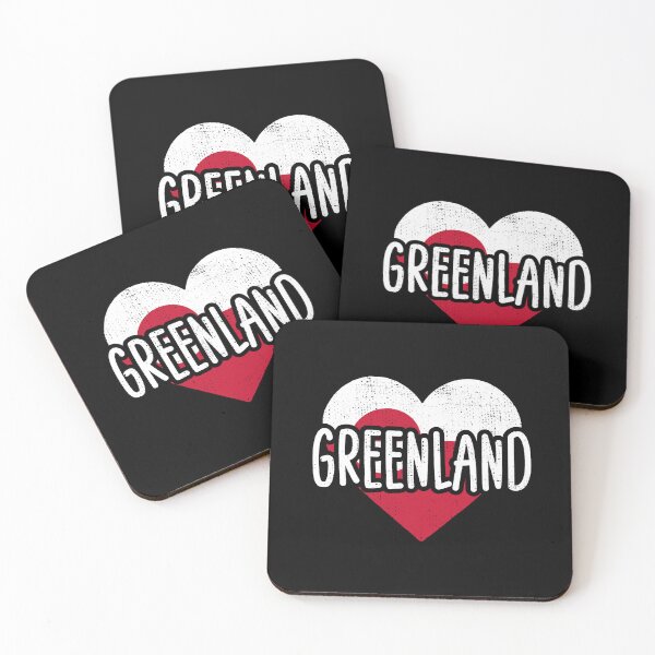 Item preview, Heart-Shaped Greenland Flag Vintage Design designed and sold by venomousvector.