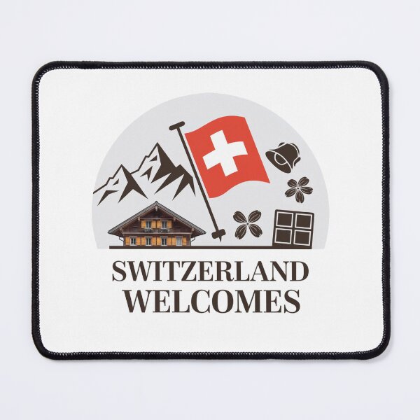Item preview, Switzerland Welcomes Flag Map Alps, Matterhorn designed and sold by AnimalsDH305.