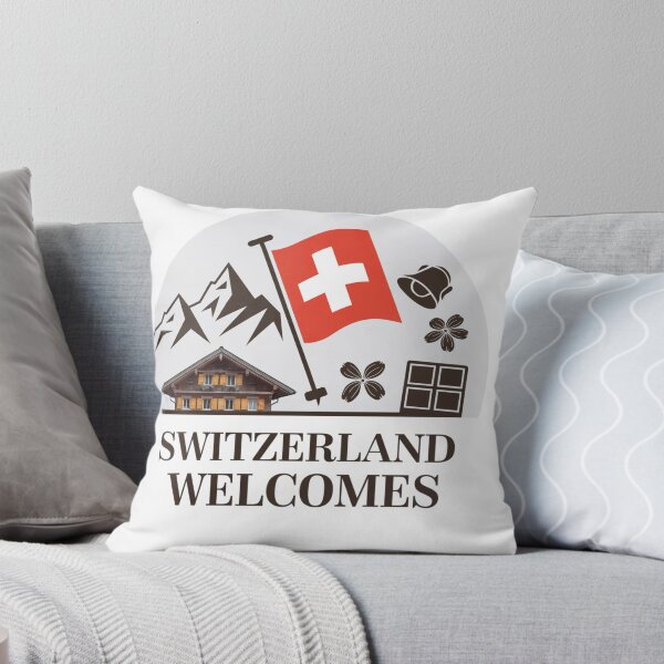 Item preview, Switzerland Welcomes Flag Map Alps, Matterhorn designed and sold by AnimalsDH305.