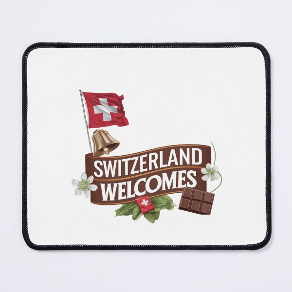 Item preview, Switzerland Welcomes Flag Map Alps, Matterhorn designed and sold by AnimalsDH305.