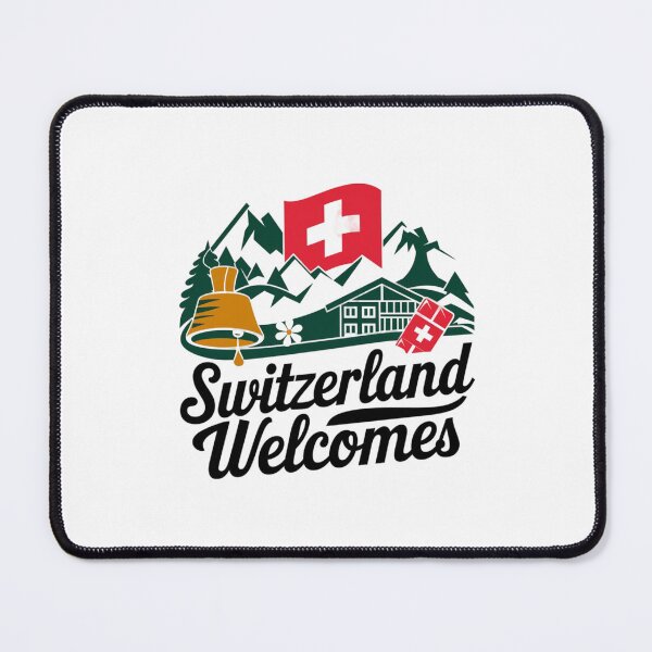Item preview, Switzerland Welcomes Flag Map Alps, Matterhorn designed and sold by AnimalsDH305.