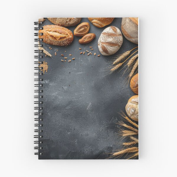 Item preview, Assortment of freshly baked breads with seeds and grains on a dark rustic background designed and sold by Jerhus.