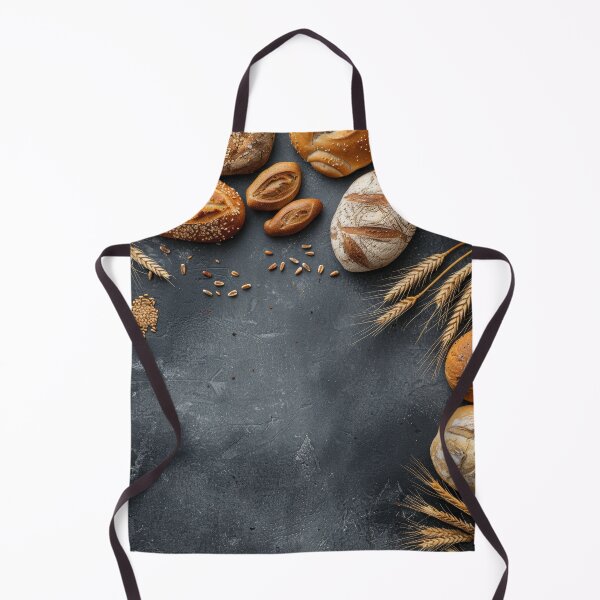 Item preview, Assortment of freshly baked breads with seeds and grains on a dark rustic background designed and sold by Jerhus.
