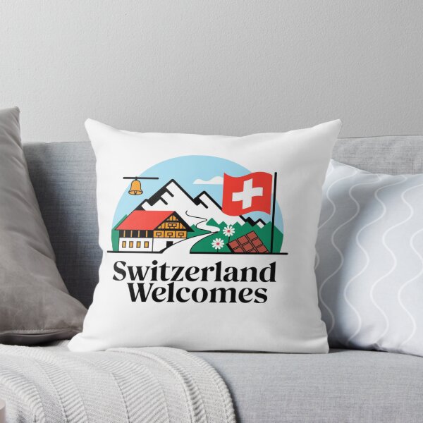 Item preview, Switzerland Welcomes Flag Map Alps, Matterhorn designed and sold by AnimalsDH305.