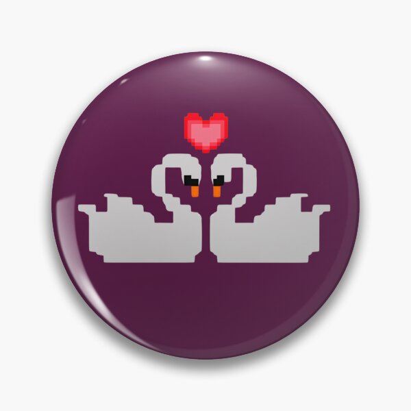 Item preview, Pixel Art Swans in Love Harmony designed and sold by K1llexx.