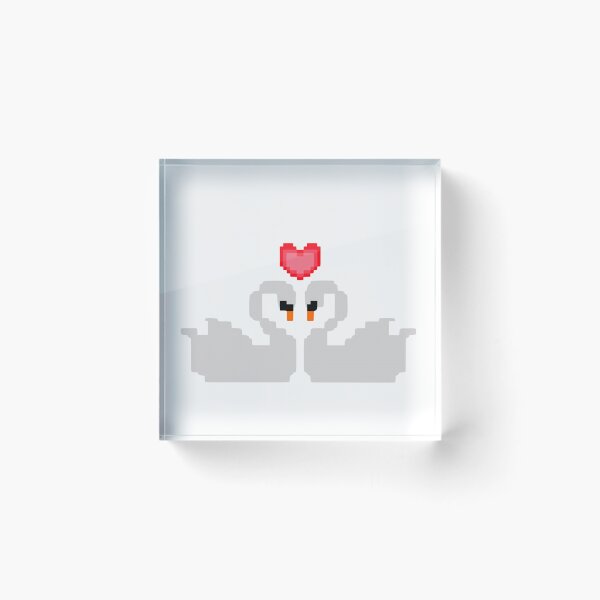 Item preview, Pixel Art Swans in Love Harmony designed and sold by K1llexx.