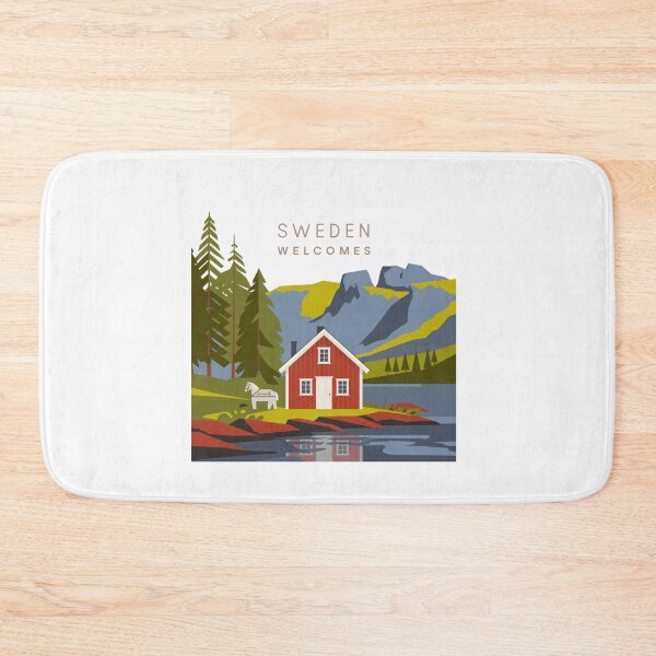 Item preview, Sweden Welcomes Flag Map Sztokholm, Gothenburg, Malmö designed and sold by AnimalsDH305.