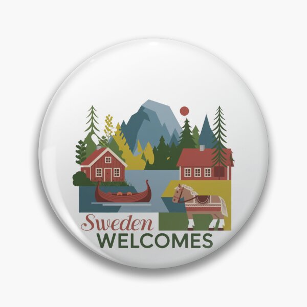 Item preview,  Sweden Welcomes Flag Map Sztokholm, Gothenburg, Malmö designed and sold by AnimalsDH305.
