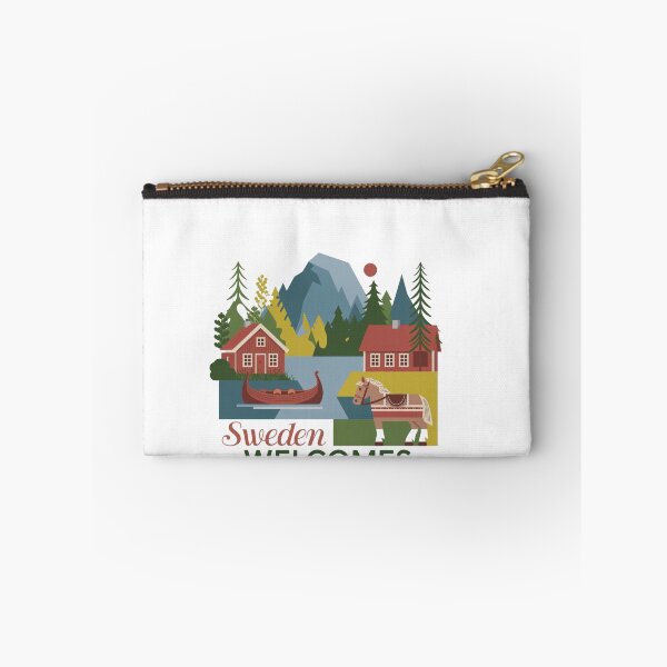 Item preview,  Sweden Welcomes Flag Map Sztokholm, Gothenburg, Malmö designed and sold by AnimalsDH305.