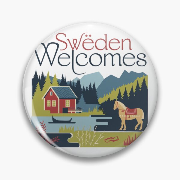 Item preview, Sweden Welcomes Flag Map Sztokholm, Gothenburg, Malmö designed and sold by AnimalsDH305.