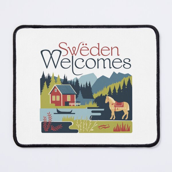 Item preview, Sweden Welcomes Flag Map Sztokholm, Gothenburg, Malmö designed and sold by AnimalsDH305.
