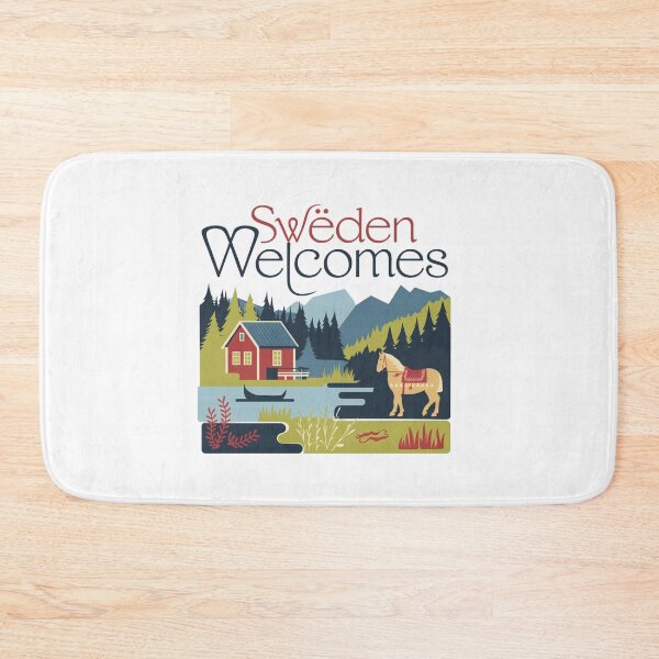 Item preview, Sweden Welcomes Flag Map Sztokholm, Gothenburg, Malmö designed and sold by AnimalsDH305.