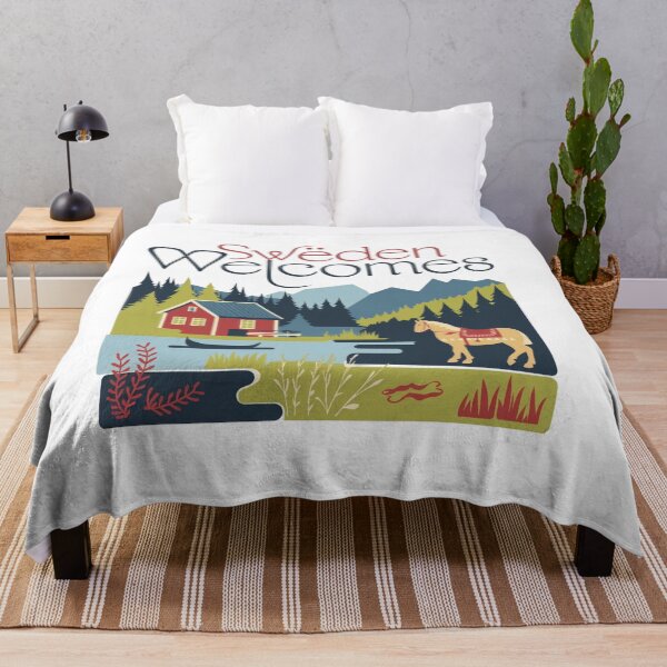 Item preview, Sweden Welcomes Flag Map Sztokholm, Gothenburg, Malmö designed and sold by AnimalsDH305.