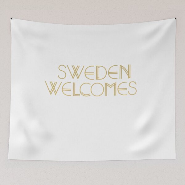 Item preview, Sweden Welcomes Flag Map Sztokholm, Gothenburg, Malmö designed and sold by AnimalsDH305.