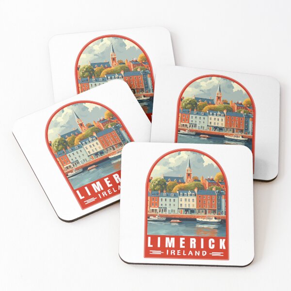 Item preview, Limerick in Ireland Retro Travel Art Emblem designed and sold by MaateoDesign.