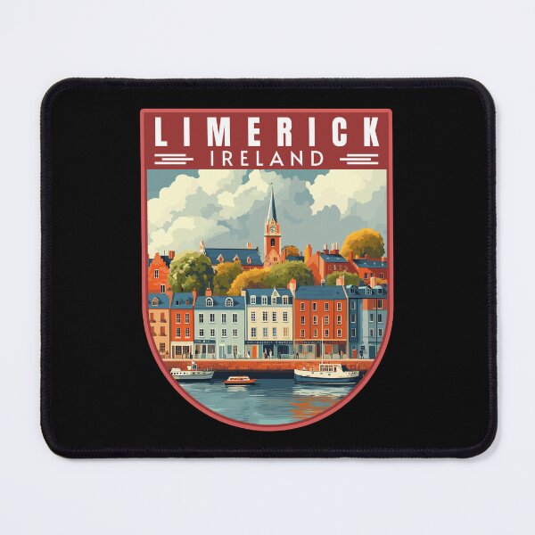 Artikelvorschau, Limerick in Irland Retro Reisekunst-Abzeichen entworfen und verkauft von MaateoDesign.