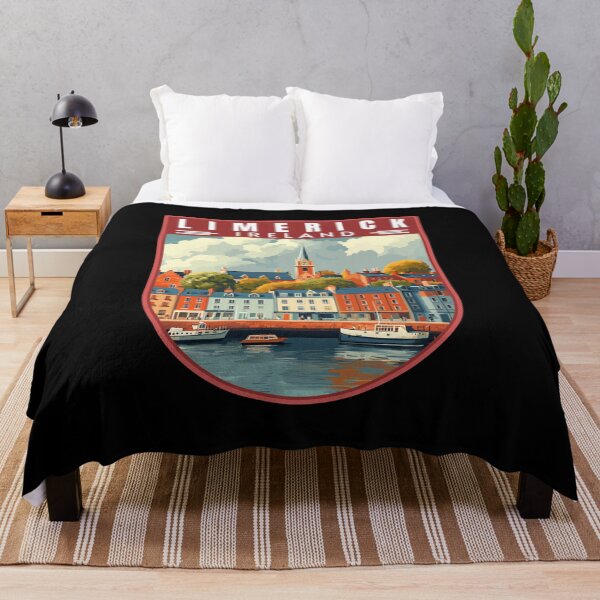 Item preview, Limerick in Ireland Retro Travel Art Badge designed and sold by MaateoDesign.