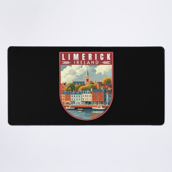 Item preview, Limerick in Ireland Retro Travel Art Badge designed and sold by MaateoDesign.