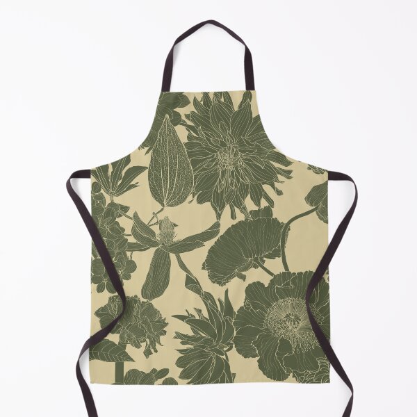Item preview, Elegant seamless pattern with hand drawn line garden flowers. designed and sold by MatyKotiv.