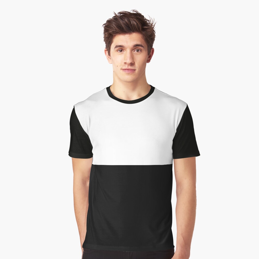 Half White Half Black T Shirt By Bainermarket Redbubble