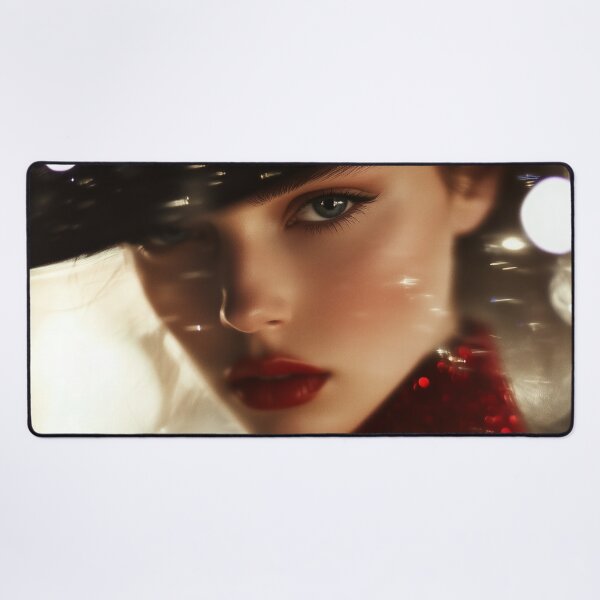 Item preview, Mysterious woman in red and black hat designed and sold by ArtSE46.