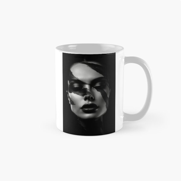 Item preview, high contrast black and white portrait of a woman designed and sold by ArtSE46.