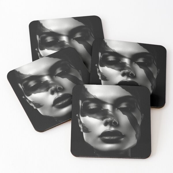 Item preview, high contrast black and white portrait of a woman designed and sold by ArtSE46.