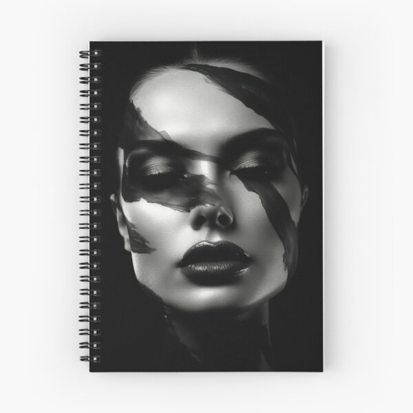Item preview, high contrast black and white portrait of a woman designed and sold by ArtSE46.