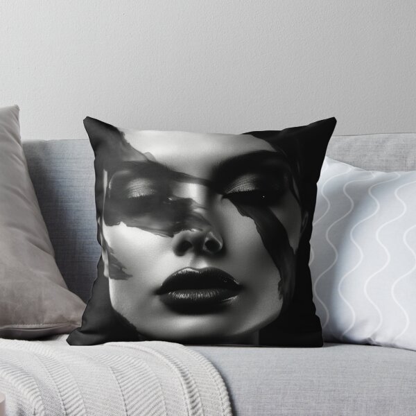 Item preview, high contrast black and white portrait of a woman designed and sold by ArtSE46.