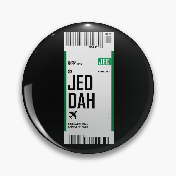 Item preview, Jeddah Boarding Pass Saudi Arabia Travel Ticket Sticker designed and sold by TulipaGraphics.