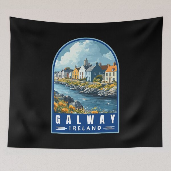 Item preview, Galway in Ireland Retro Travel Art Landscape designed and sold by MaateoDesign.