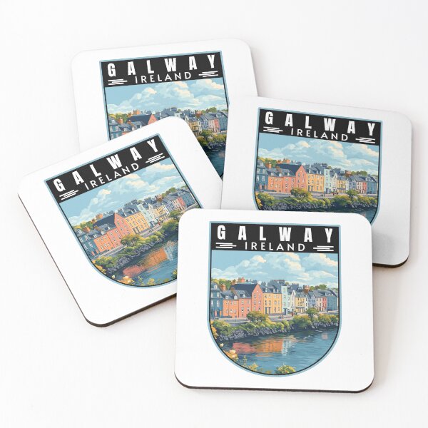 Item preview, Galway in Ireland Vintage Travel Art Emblem designed and sold by MaateoDesign.
