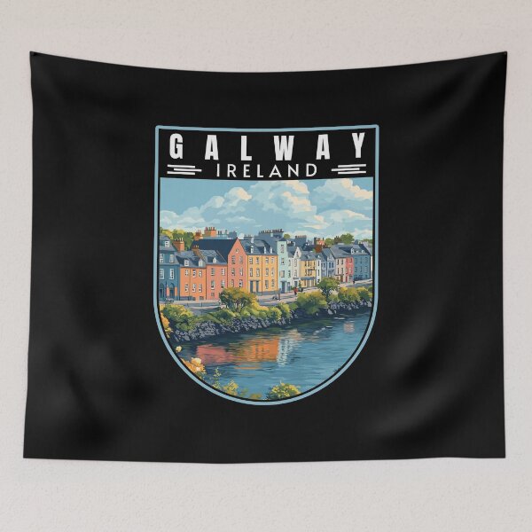 Item preview, Galway in Ireland Vintage Travel Art Emblem designed and sold by MaateoDesign.