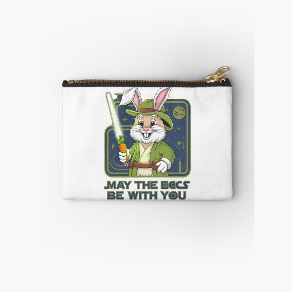 Item preview, "May the Eggs Be With You - Funny Easter Bunny Jedi,"Star Wars Easter Bunny", "Funny Sci-Fi Easter designed and sold by venavar.
