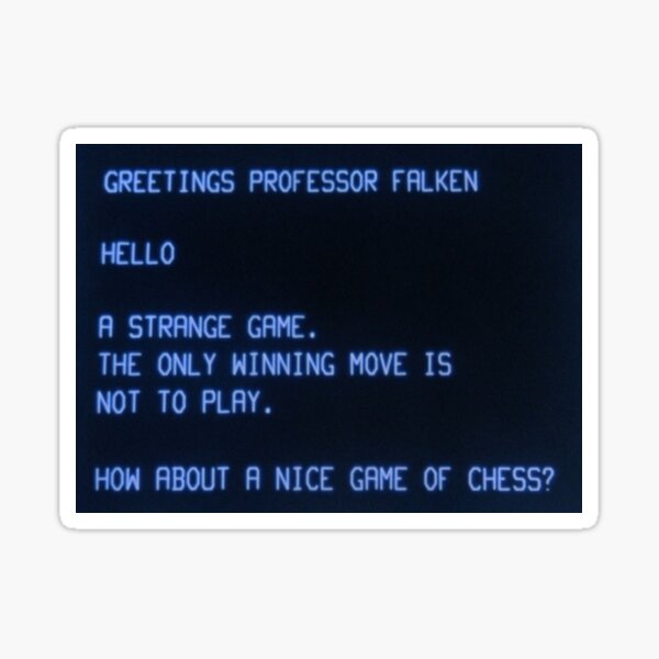 A Strange Game Glossy Sticker