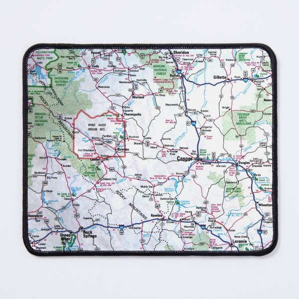 Item preview, Wyoming Roadmap designed and sold by Havocgirl.