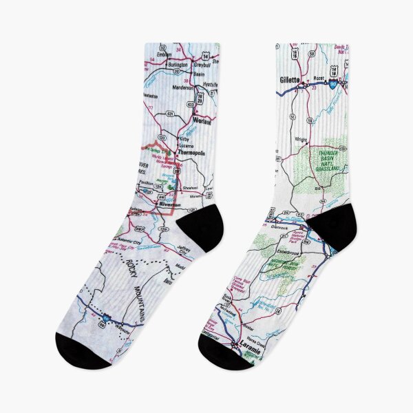 Item preview, Wyoming Roadmap designed and sold by Havocgirl.