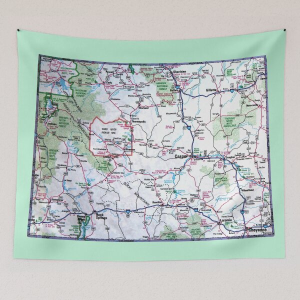 Item preview, Wyoming Roadmap designed and sold by Havocgirl.