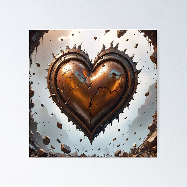 Item preview, Heart of Steel with Cracks designed and sold by Marcu Ioachim.