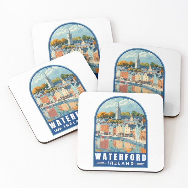 Item preview, Waterford in Ireland Retro Travel Art Landscape designed and sold by MaateoDesign.